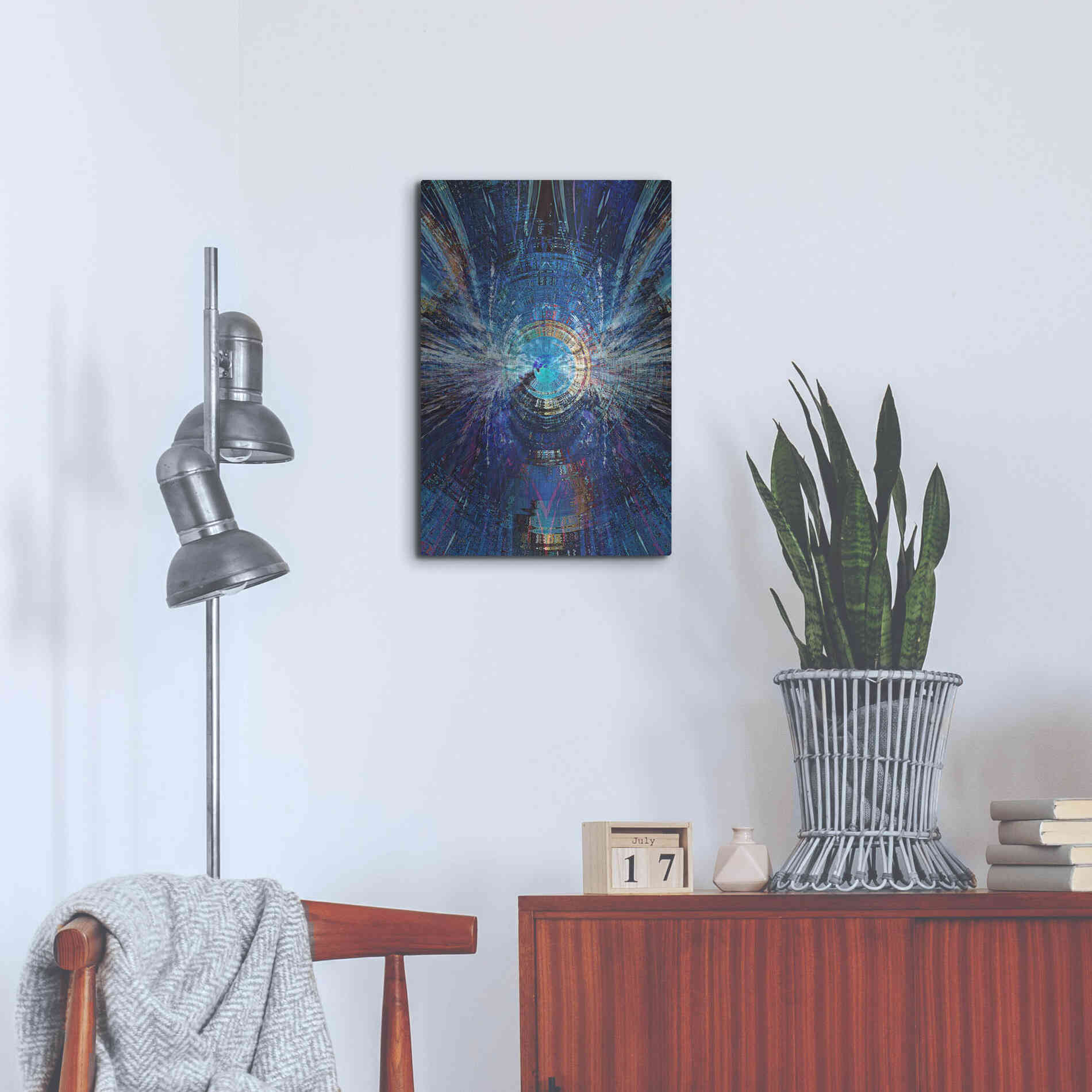 Luxe Metal Art 'Bowman's Jupiter 2' by David Manlove, Metal Wall Art,16x24