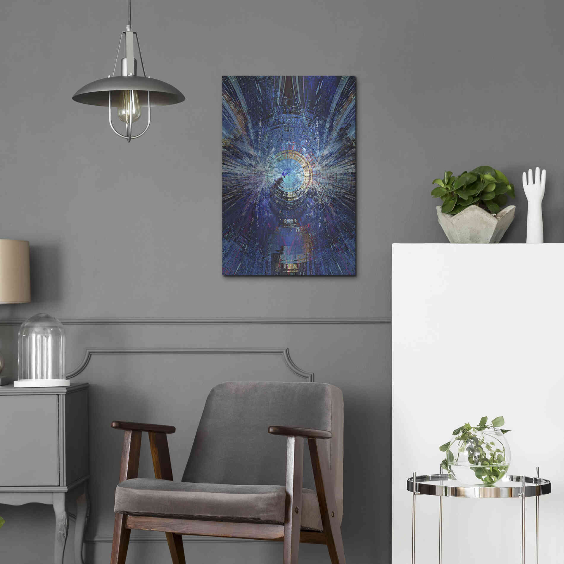 Luxe Metal Art 'Bowman's Jupiter 2' by David Manlove, Metal Wall Art,16x24