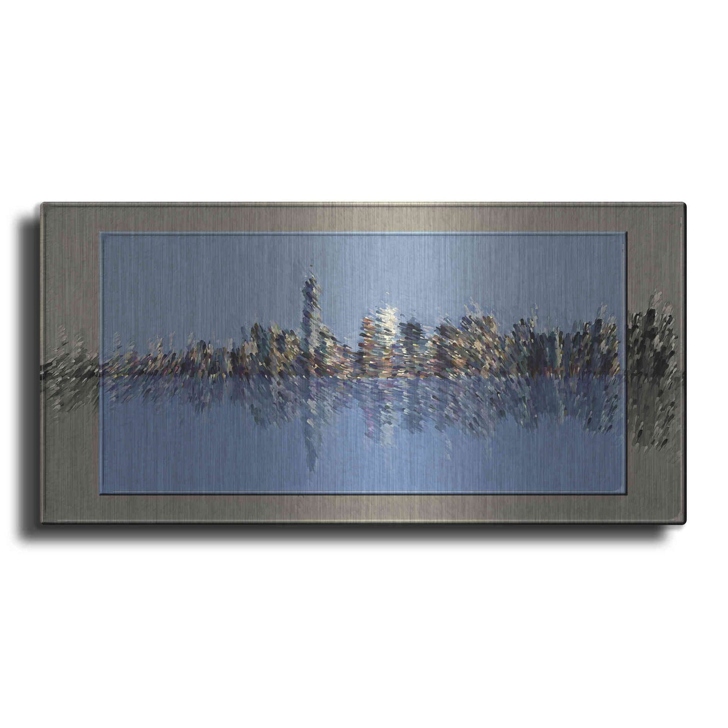 Luxe Metal Art 'New York Splash 3' by David Manlove, Metal Wall Art