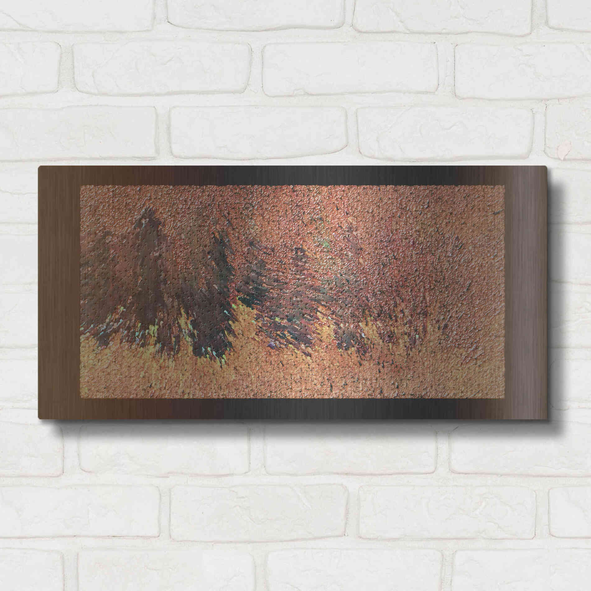 Luxe Metal Art 'Rust 2' by David Manlove, Metal Wall Art,24x12