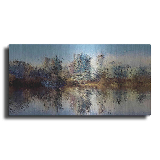 Luxe Metal Art 'Urban Lake Wind' by David Manlove, Metal Wall Art