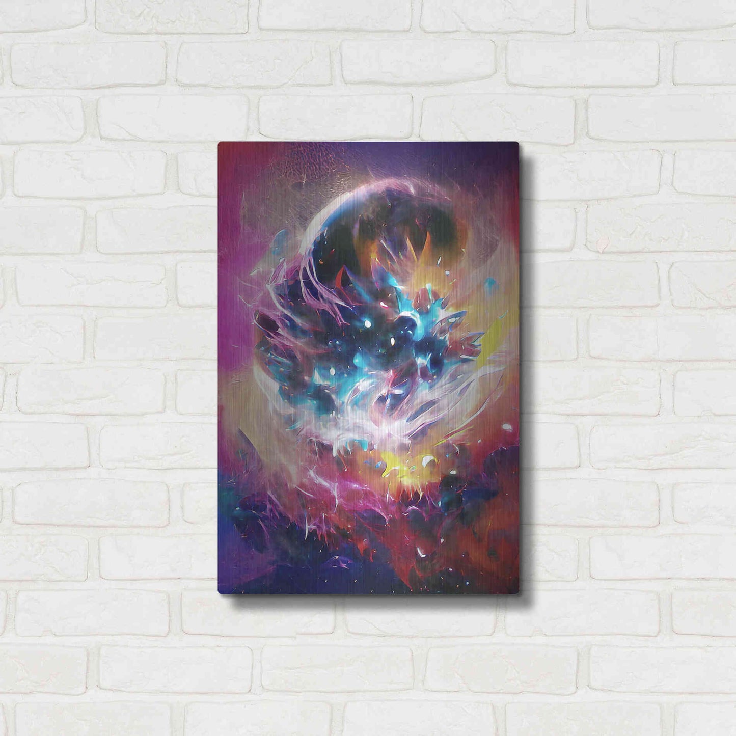 Luxe Metal Art 'The Merger' by David Manlove, Metal Wall Art,16x24