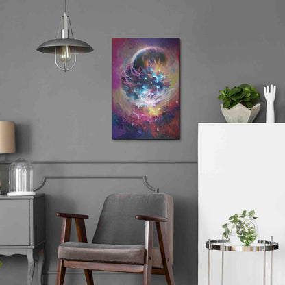 Luxe Metal Art 'The Merger' by David Manlove, Metal Wall Art,16x24