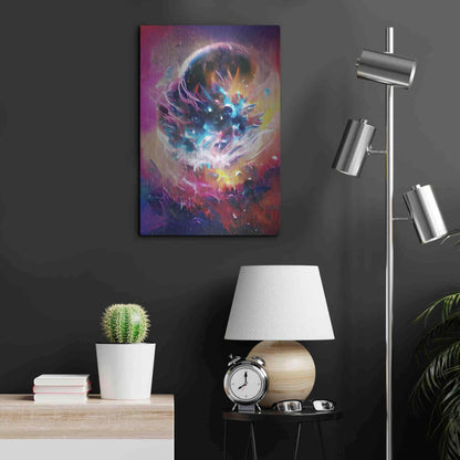 Luxe Metal Art 'The Merger' by David Manlove, Metal Wall Art,16x24