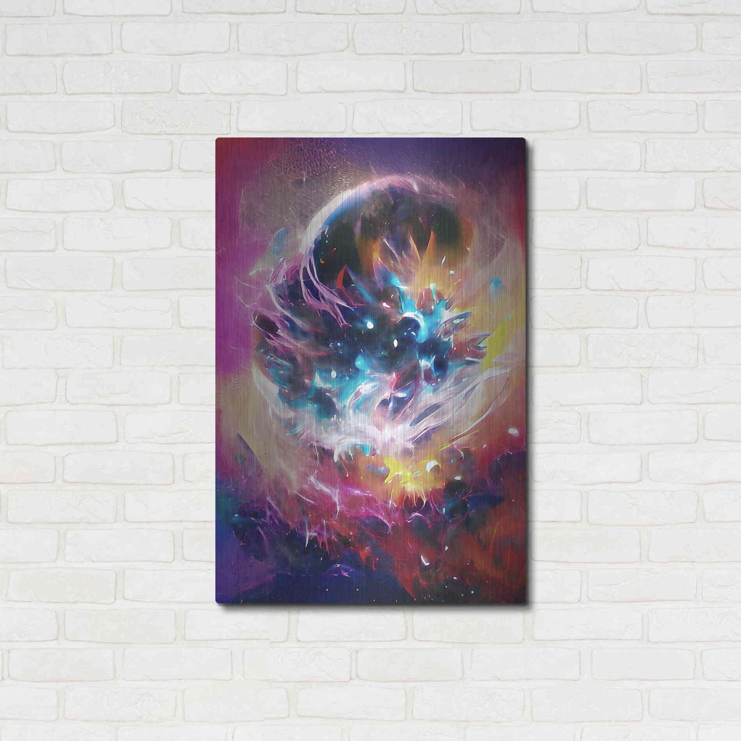 Luxe Metal Art 'The Merger' by David Manlove, Metal Wall Art,24x36