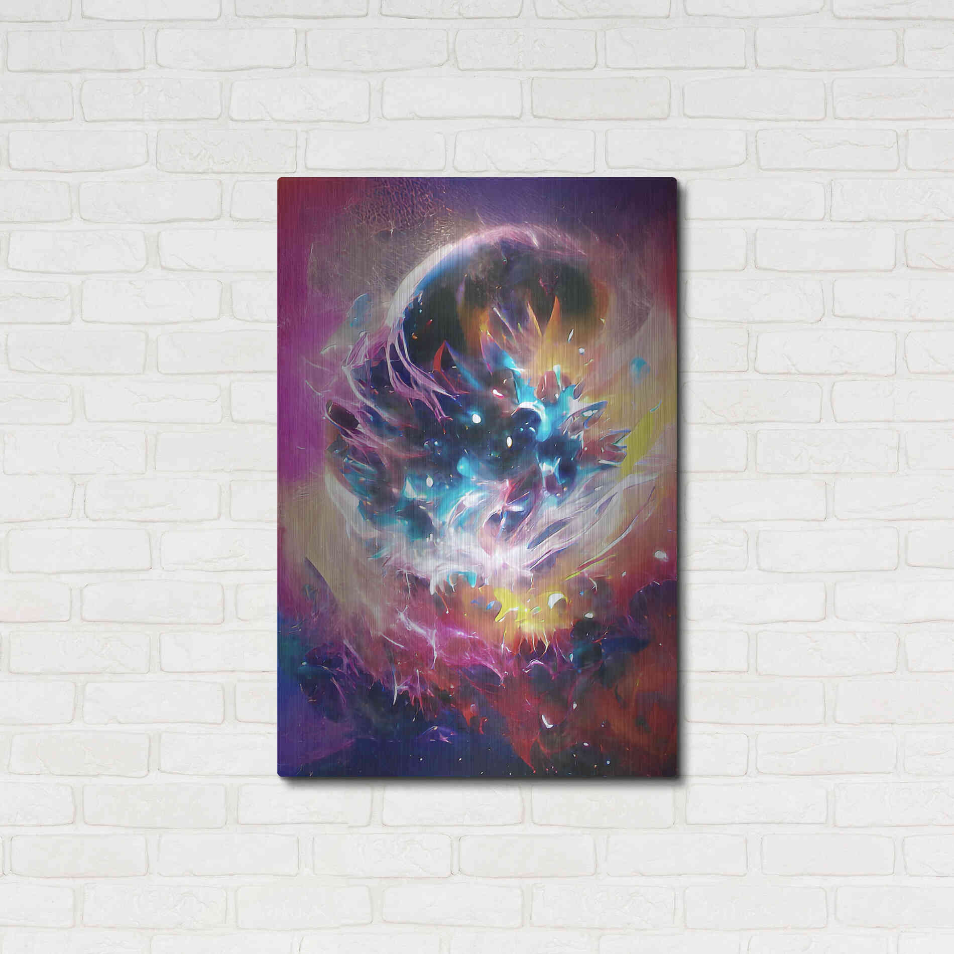 Luxe Metal Art 'The Merger' by David Manlove, Metal Wall Art,24x36