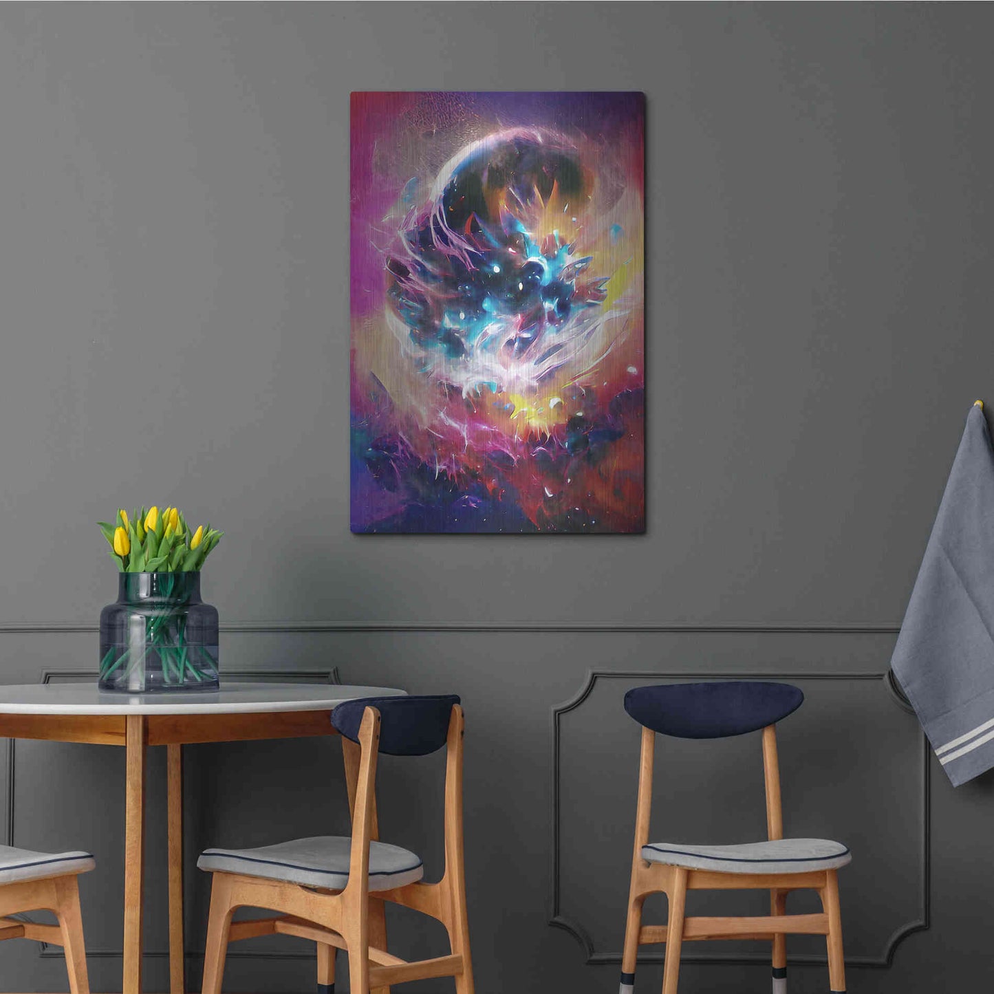 Luxe Metal Art 'The Merger' by David Manlove, Metal Wall Art,24x36