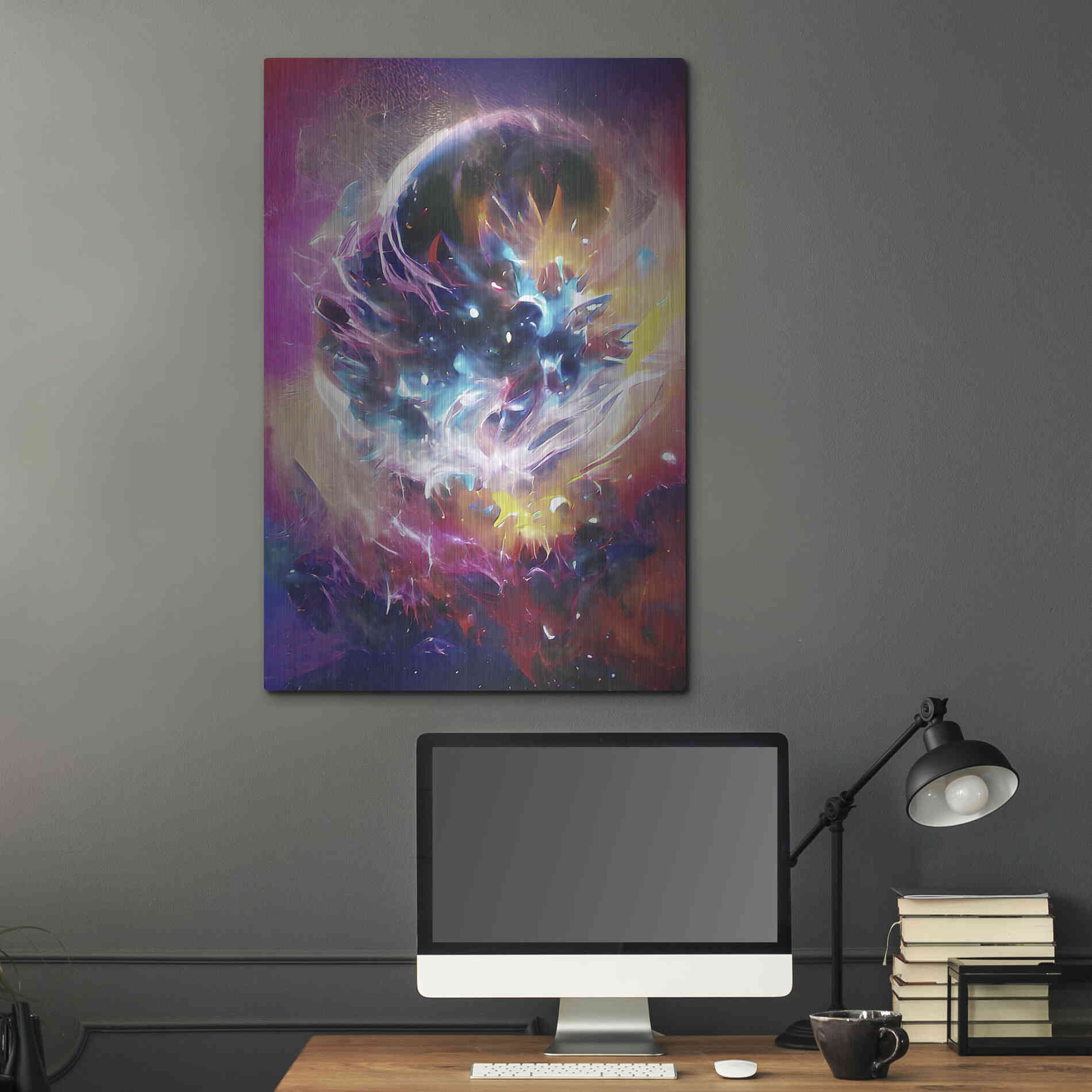 Luxe Metal Art 'The Merger' by David Manlove, Metal Wall Art,24x36