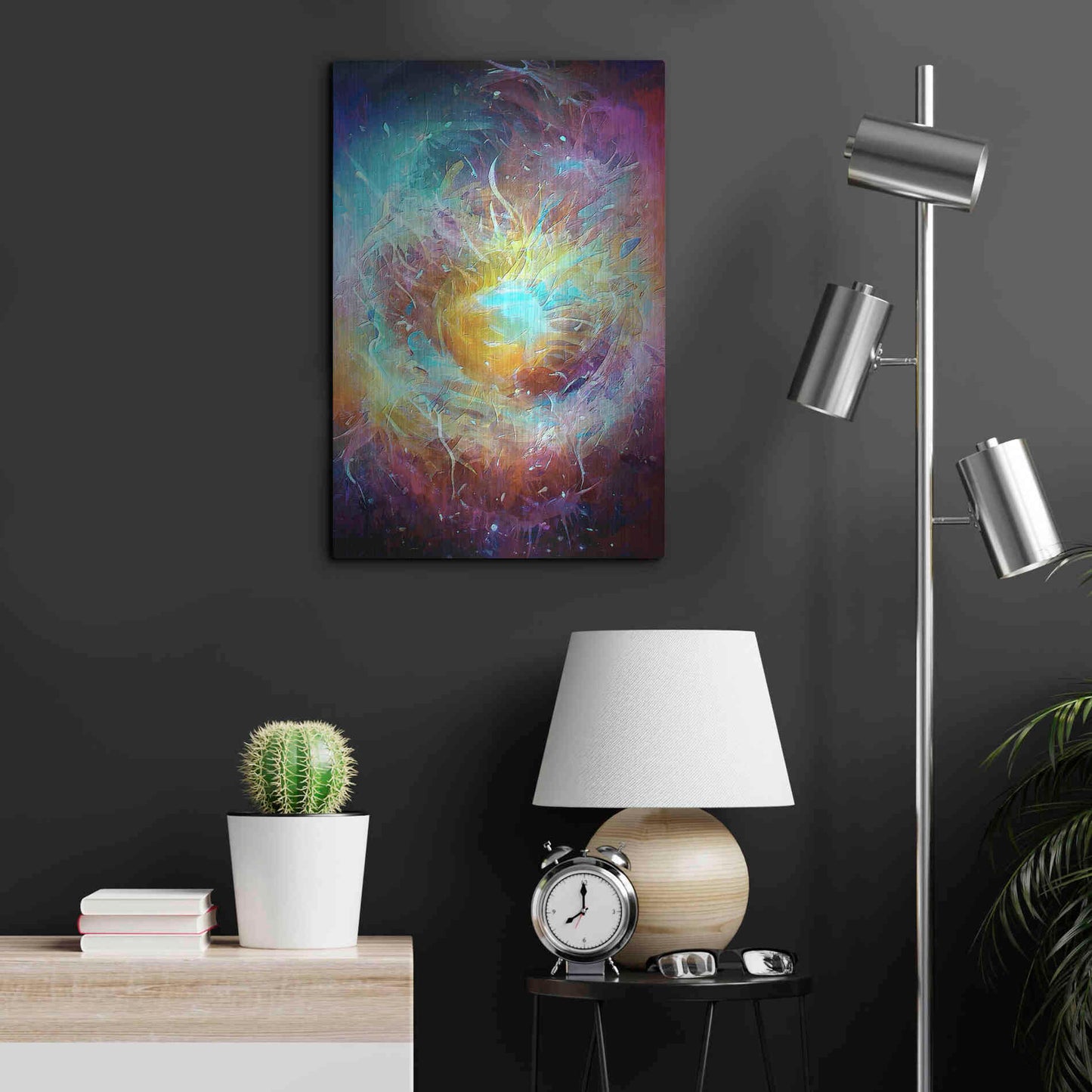 Luxe Metal Art 'Ai Astronomy 1' by David Manlove, Metal Wall Art,16x24