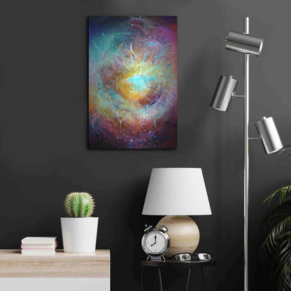 Luxe Metal Art 'Ai Astronomy 1' by David Manlove, Metal Wall Art,16x24