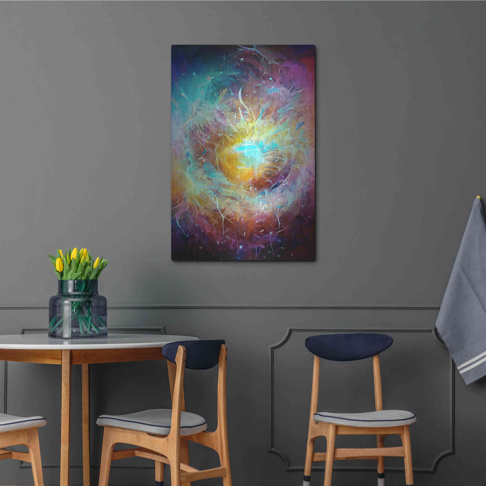 Luxe Metal Art 'Ai Astronomy 1' by David Manlove, Metal Wall Art,24x36