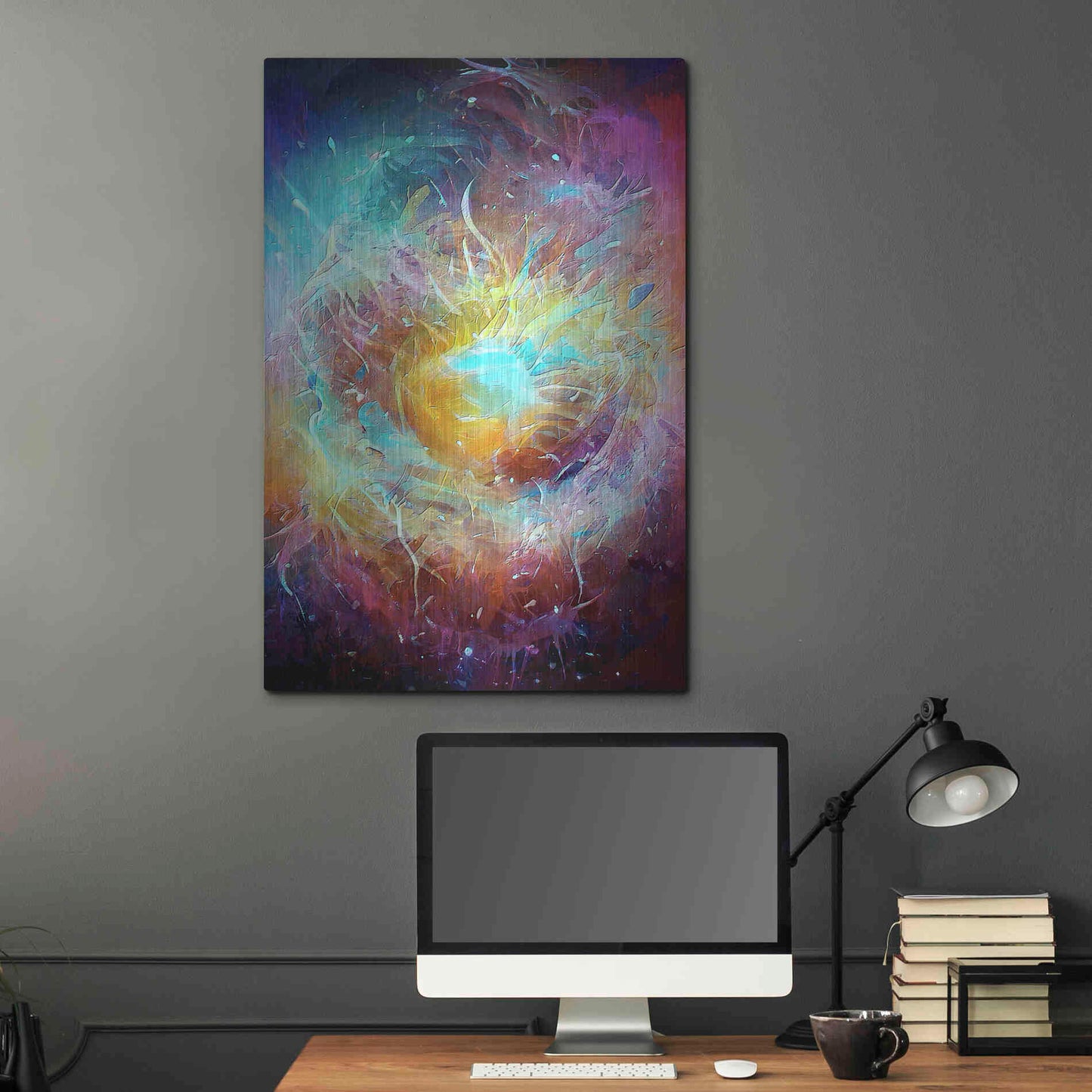 Luxe Metal Art 'Ai Astronomy 1' by David Manlove, Metal Wall Art,24x36