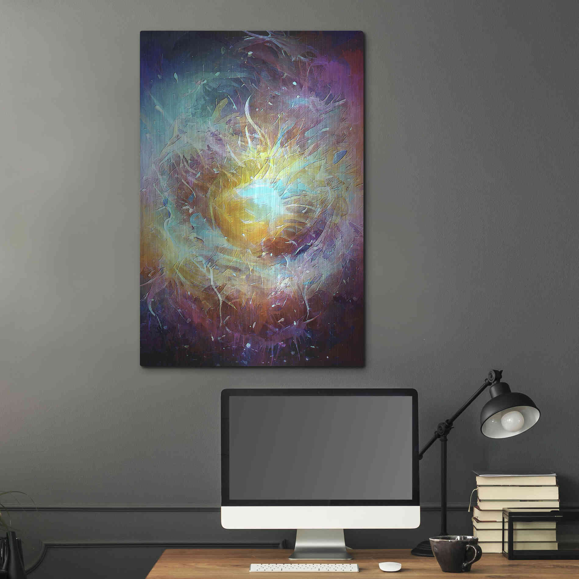 Luxe Metal Art 'Ai Astronomy 1' by David Manlove, Metal Wall Art,24x36
