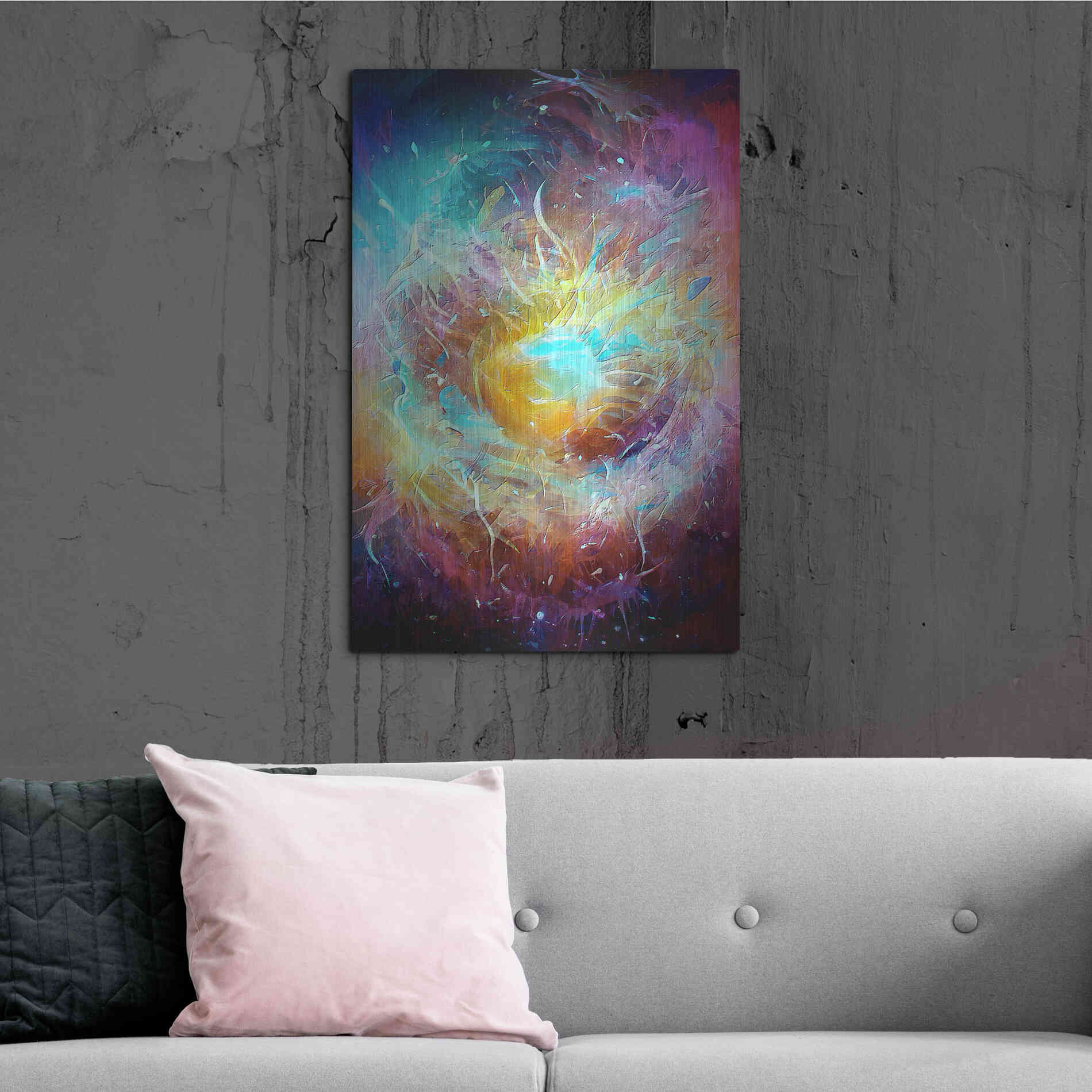 Luxe Metal Art 'Ai Astronomy 1' by David Manlove, Metal Wall Art,24x36