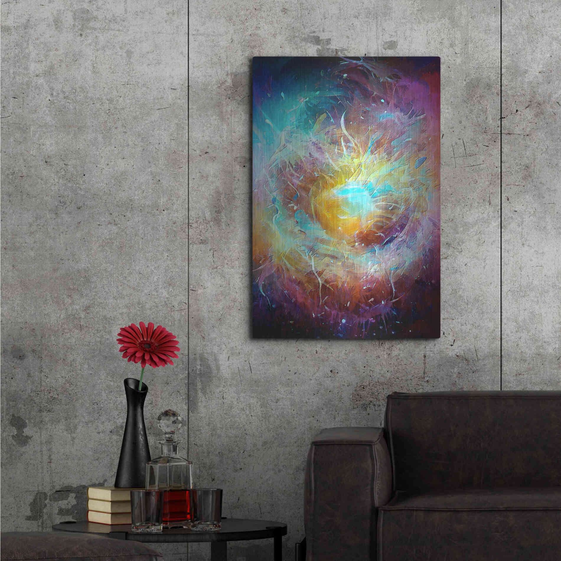 Luxe Metal Art 'Ai Astronomy 1' by David Manlove, Metal Wall Art,24x36