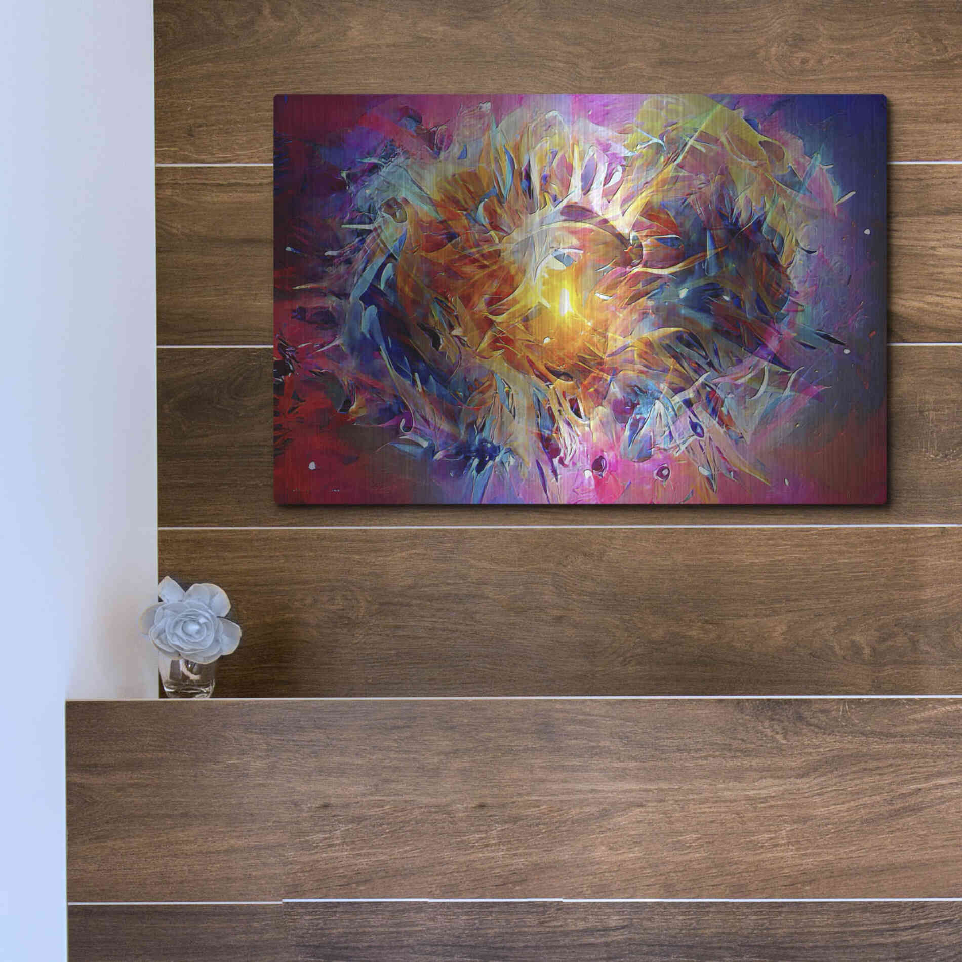 Luxe Metal Art 'Ai Astronomy 2' by David Manlove, Metal Wall Art,16x12