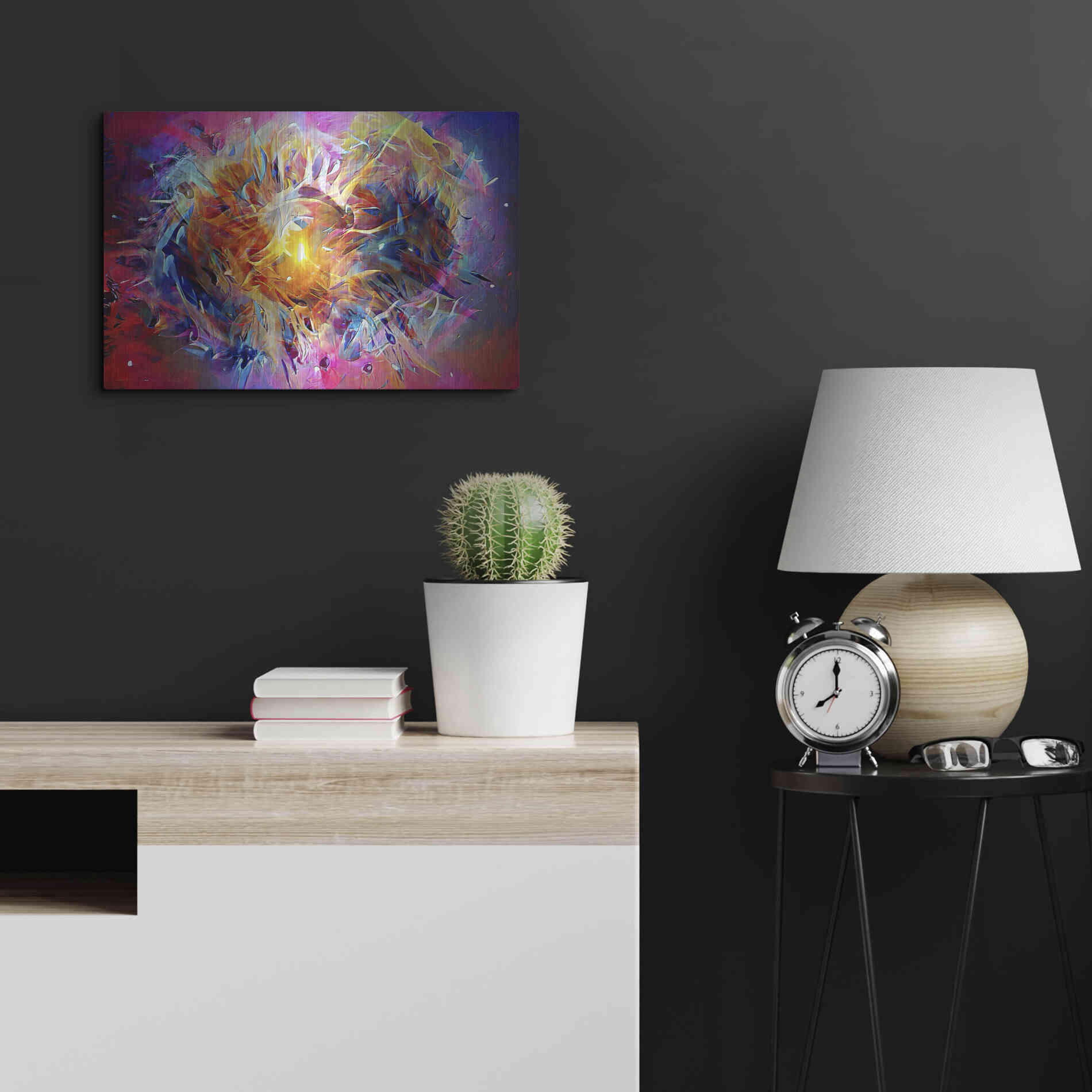 Luxe Metal Art 'Ai Astronomy 2' by David Manlove, Metal Wall Art,24x16