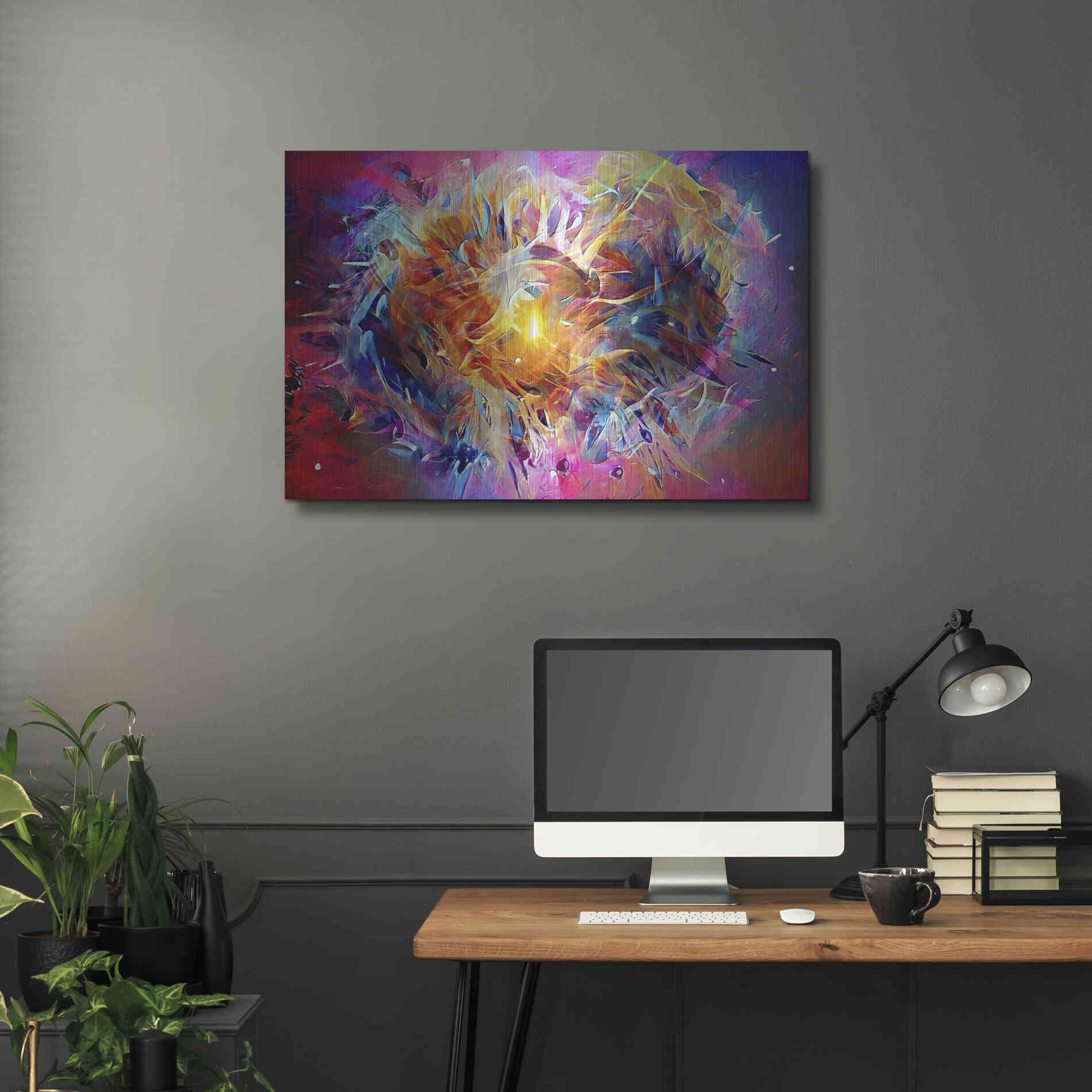 Luxe Metal Art 'Ai Astronomy 2' by David Manlove, Metal Wall Art,36x24