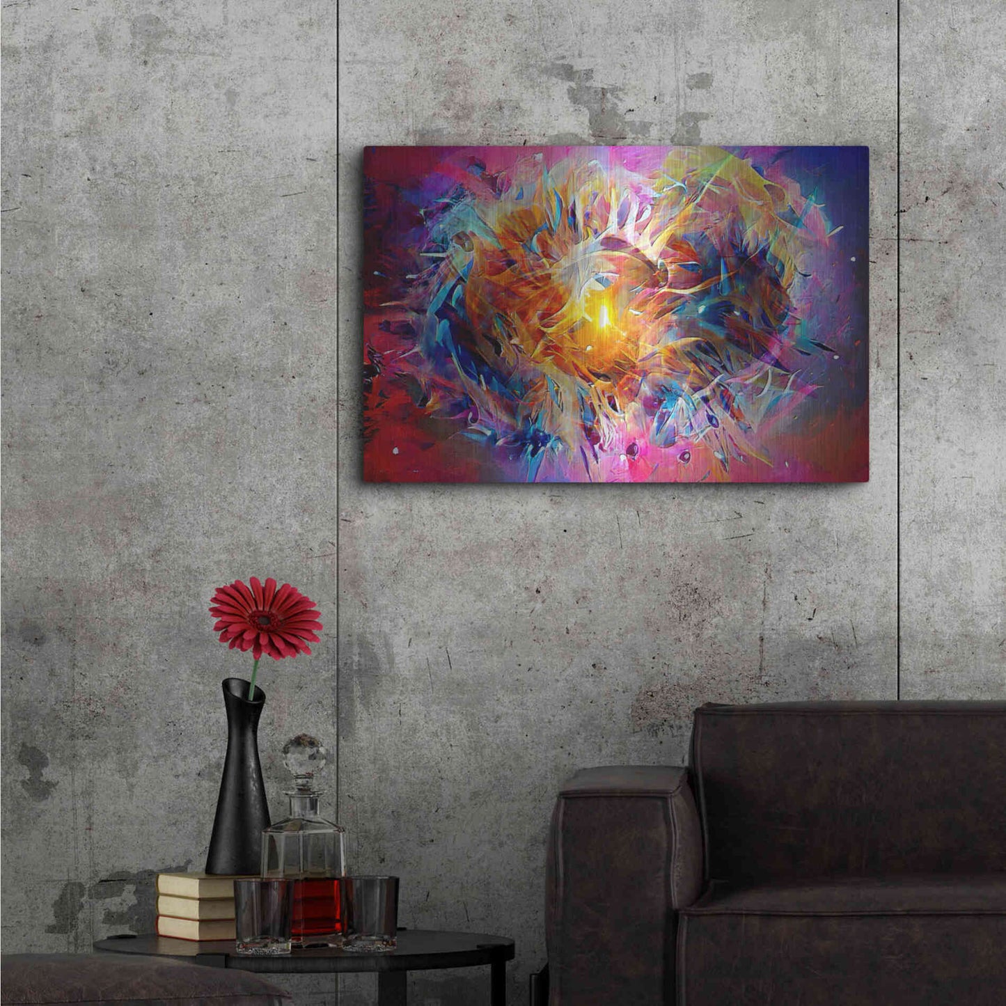 Luxe Metal Art 'Ai Astronomy 2' by David Manlove, Metal Wall Art,36x24