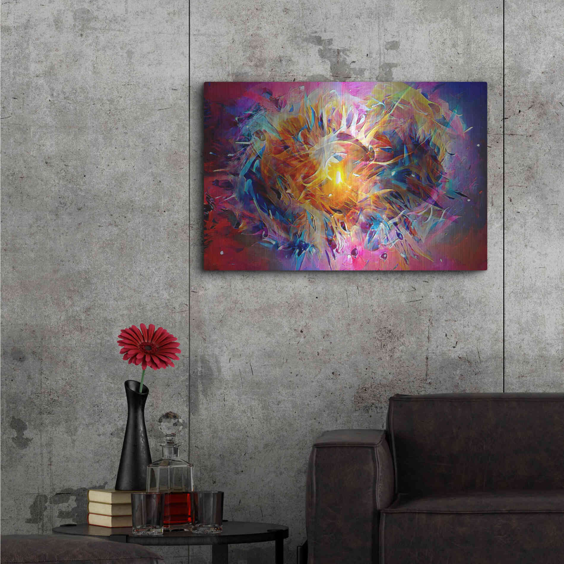 Luxe Metal Art 'Ai Astronomy 2' by David Manlove, Metal Wall Art,36x24