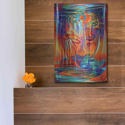 Luxe Metal Art 'Holy Grail 3' by David Manlove, Metal Wall Art,12x16