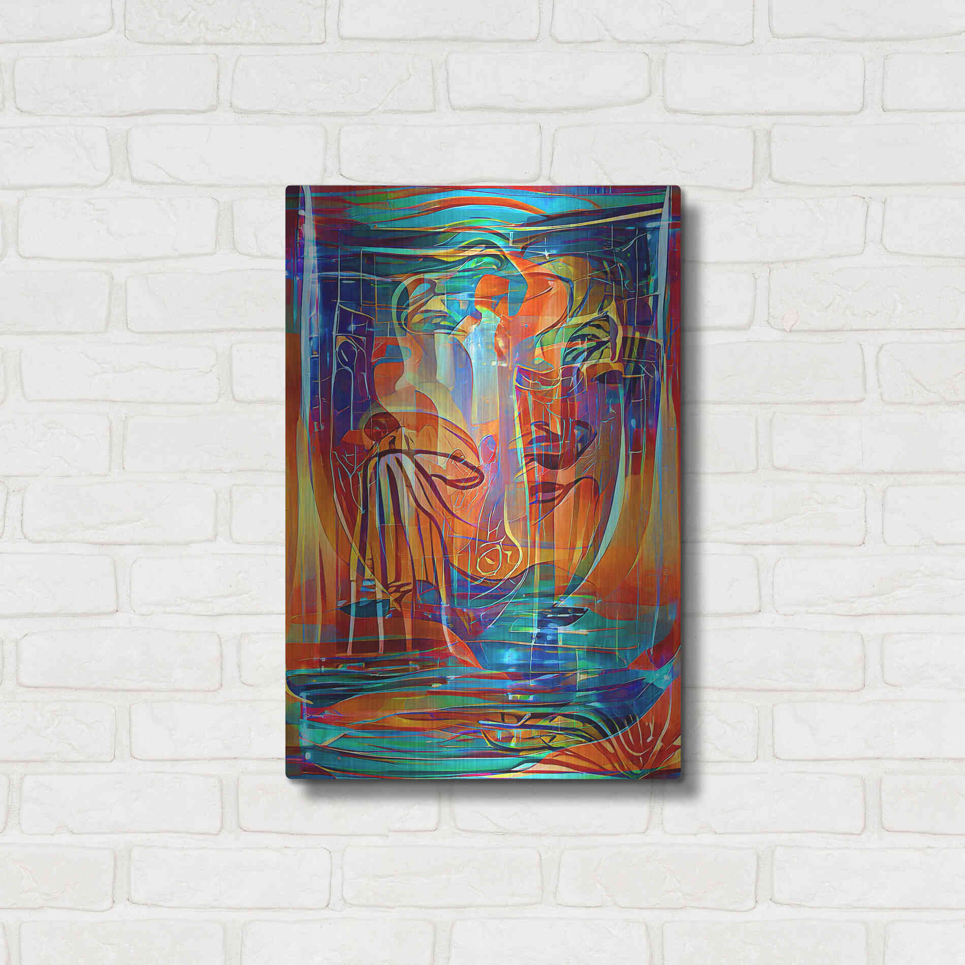 Luxe Metal Art 'Holy Grail 3' by David Manlove, Metal Wall Art,16x24