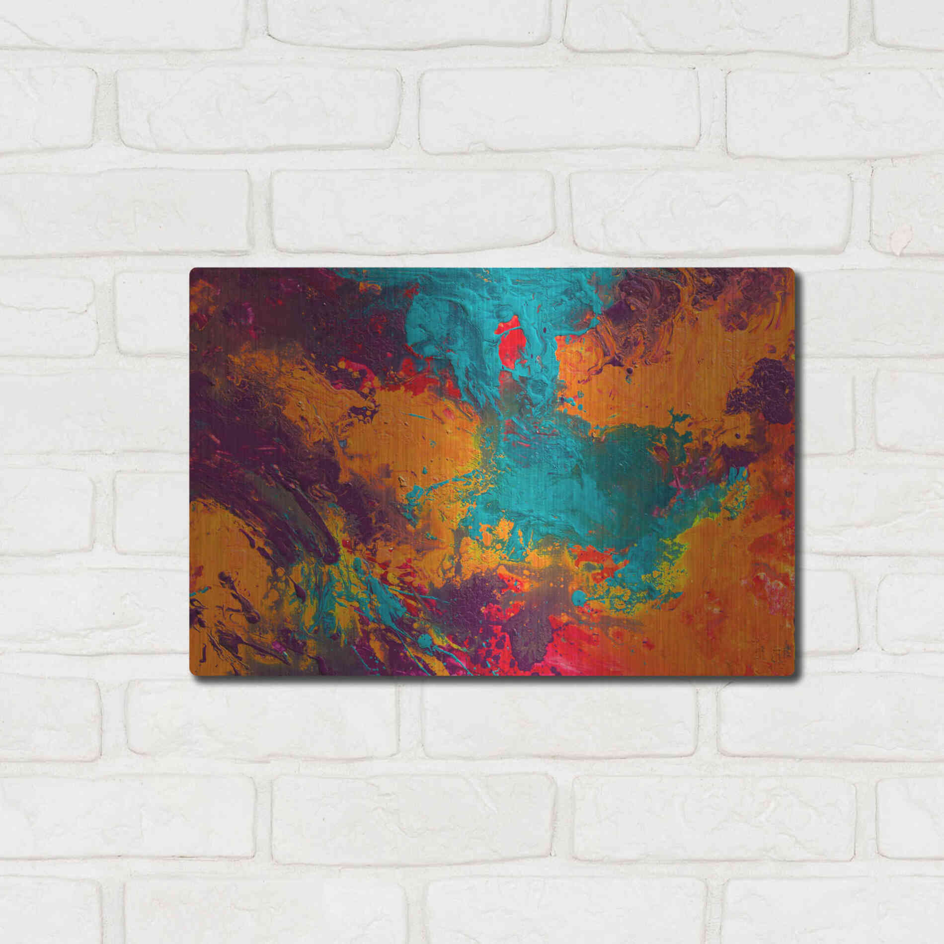 Luxe Metal Art 'Creation of America' by Jace D McTier, Metal Wall Art,16x12
