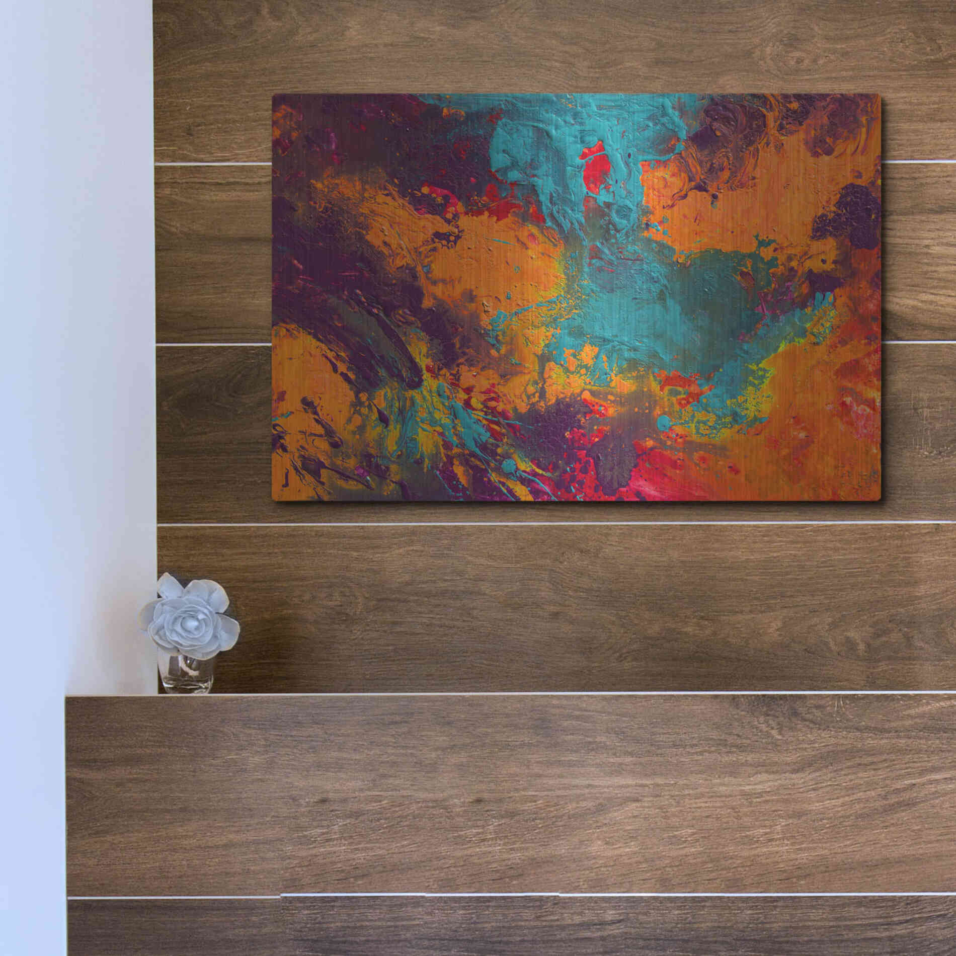 Luxe Metal Art 'Creation of America' by Jace D McTier, Metal Wall Art,16x12