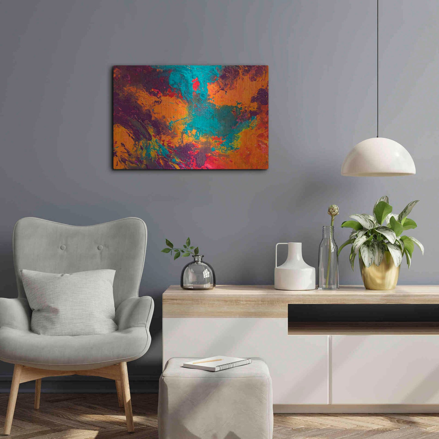 Luxe Metal Art 'Creation of America' by Jace D McTier, Metal Wall Art,24x16