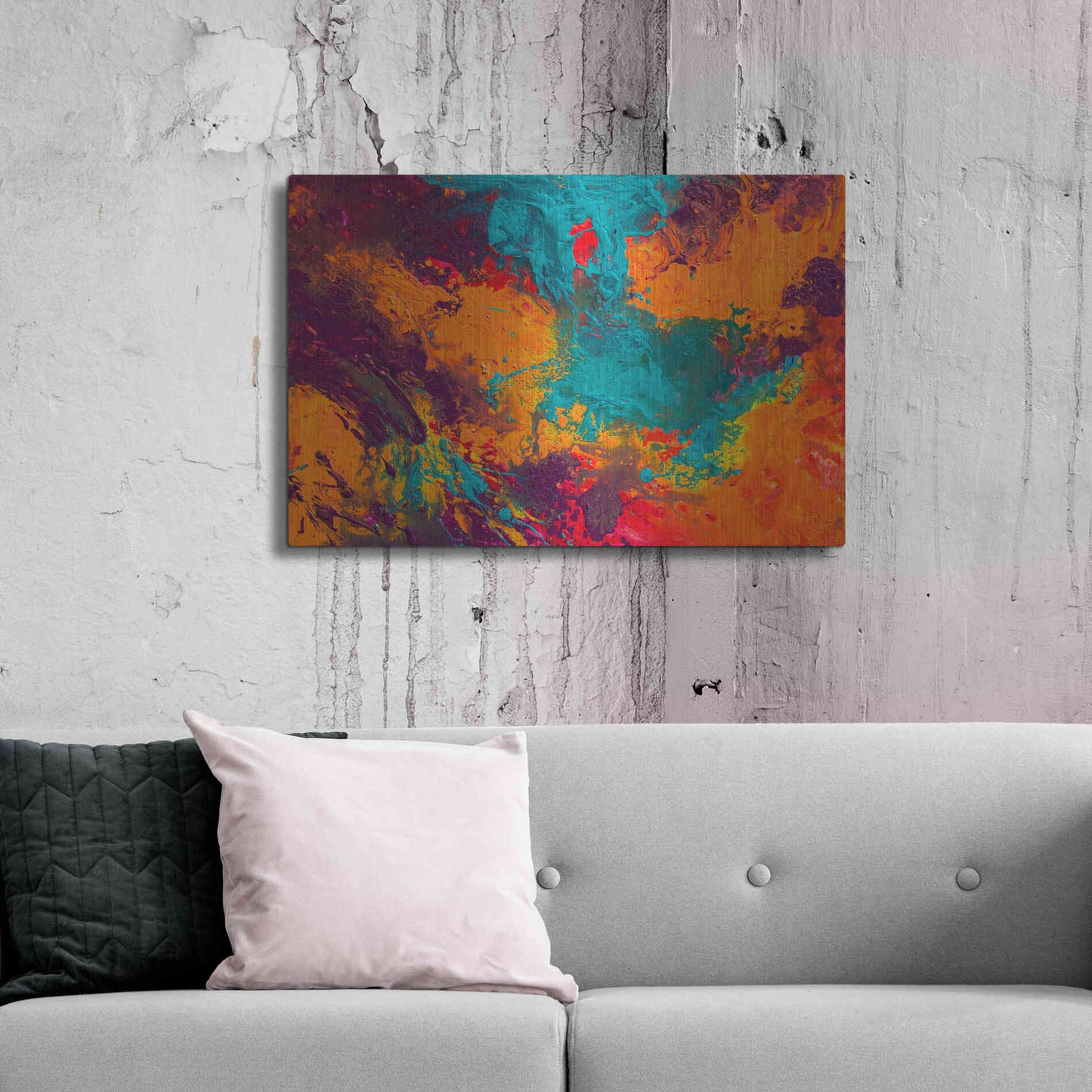 Luxe Metal Art 'Creation of America' by Jace D McTier, Metal Wall Art,36x24
