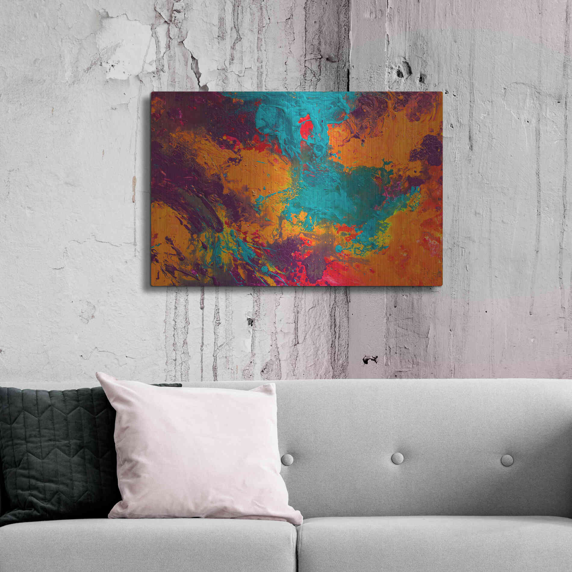 Luxe Metal Art 'Creation of America' by Jace D McTier, Metal Wall Art,36x24