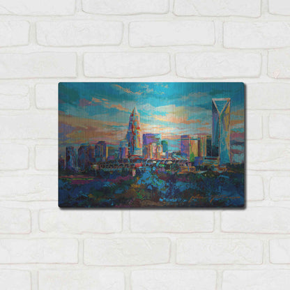 Luxe Metal Art 'The Queen City Charlotte North Carolina' by Jace D McTier, Metal Wall Art,16x12