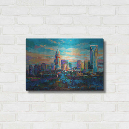 Luxe Metal Art 'The Queen City Charlotte North Carolina' by Jace D McTier, Metal Wall Art,24x16