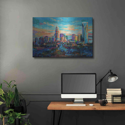 Luxe Metal Art 'The Queen City Charlotte North Carolina' by Jace D McTier, Metal Wall Art,36x24