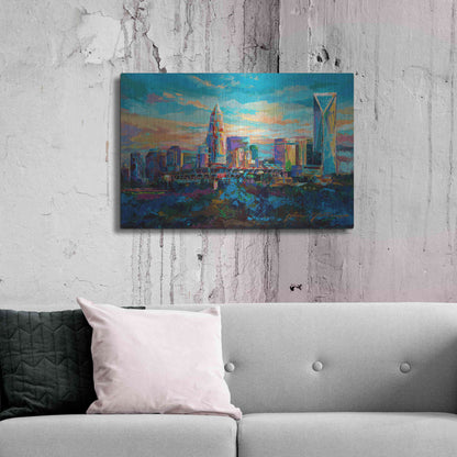 Luxe Metal Art 'The Queen City Charlotte North Carolina' by Jace D McTier, Metal Wall Art,36x24