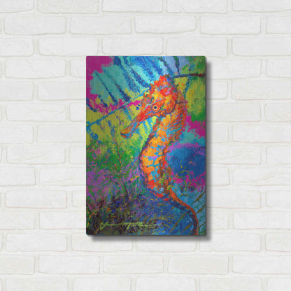 Luxe Metal Art 'Miniature Majesty of the Ocean Orange Caribbe' by Jace D McTier, Metal Wall Art,16x24