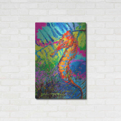 Luxe Metal Art 'Miniature Majesty of the Ocean Orange Caribbe' by Jace D McTier, Metal Wall Art,24x36