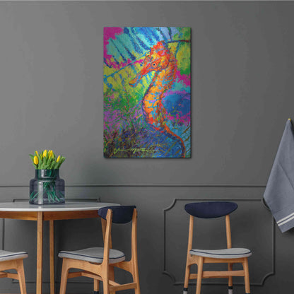 Luxe Metal Art 'Miniature Majesty of the Ocean Orange Caribbe' by Jace D McTier, Metal Wall Art,24x36