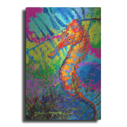 Luxe Metal Art 'Miniature Majesty of the Ocean Orange Caribbe' by Jace D McTier, Metal Wall Art