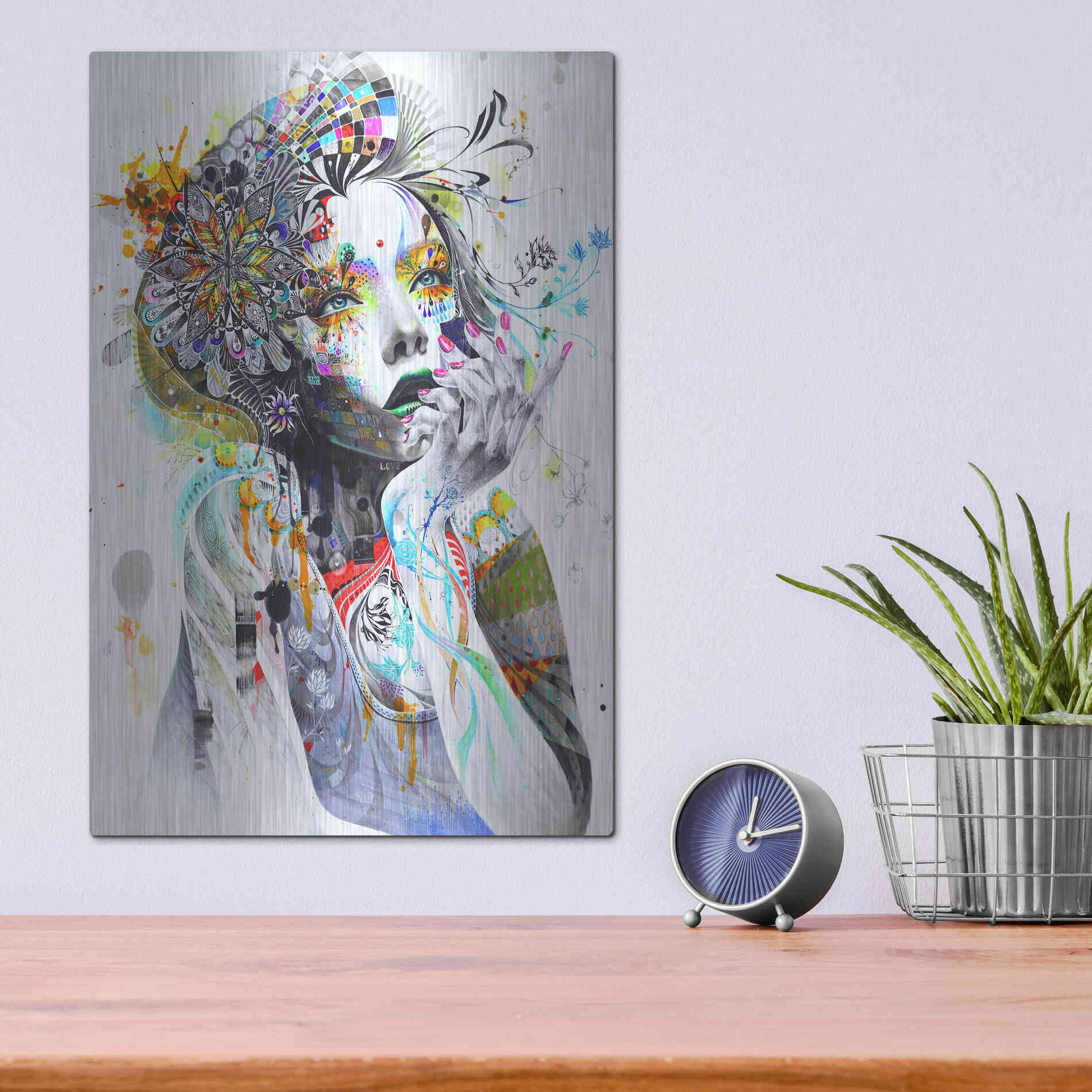 Luxe Metal Art 'Circulation' by MinJae, Metal Wall Art,12x16