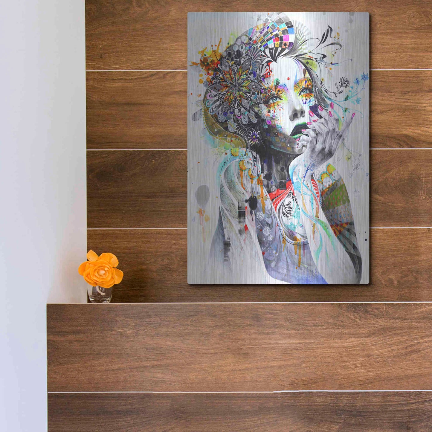 Luxe Metal Art 'Circulation' by MinJae, Metal Wall Art,12x16