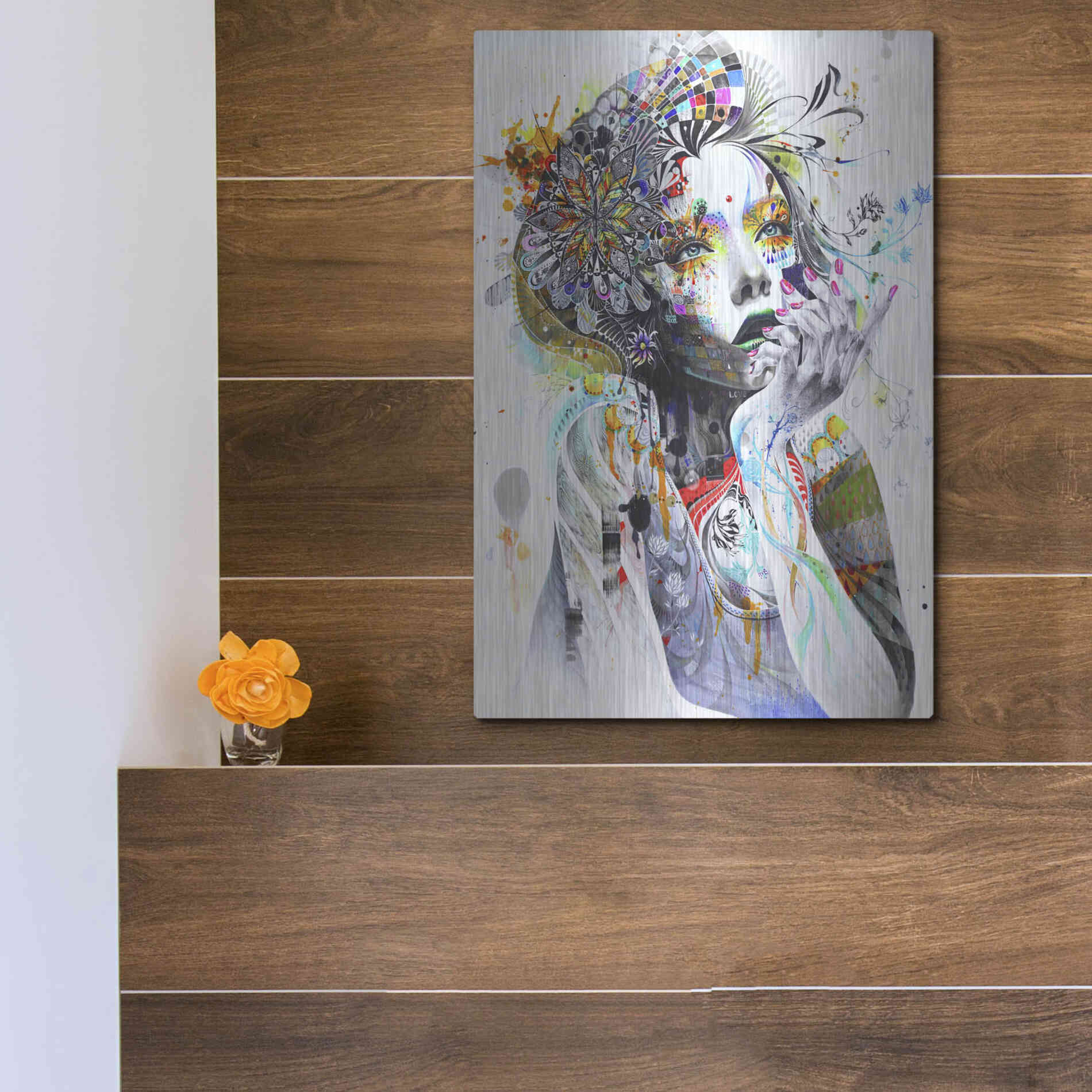 Luxe Metal Art 'Circulation' by MinJae, Metal Wall Art,12x16