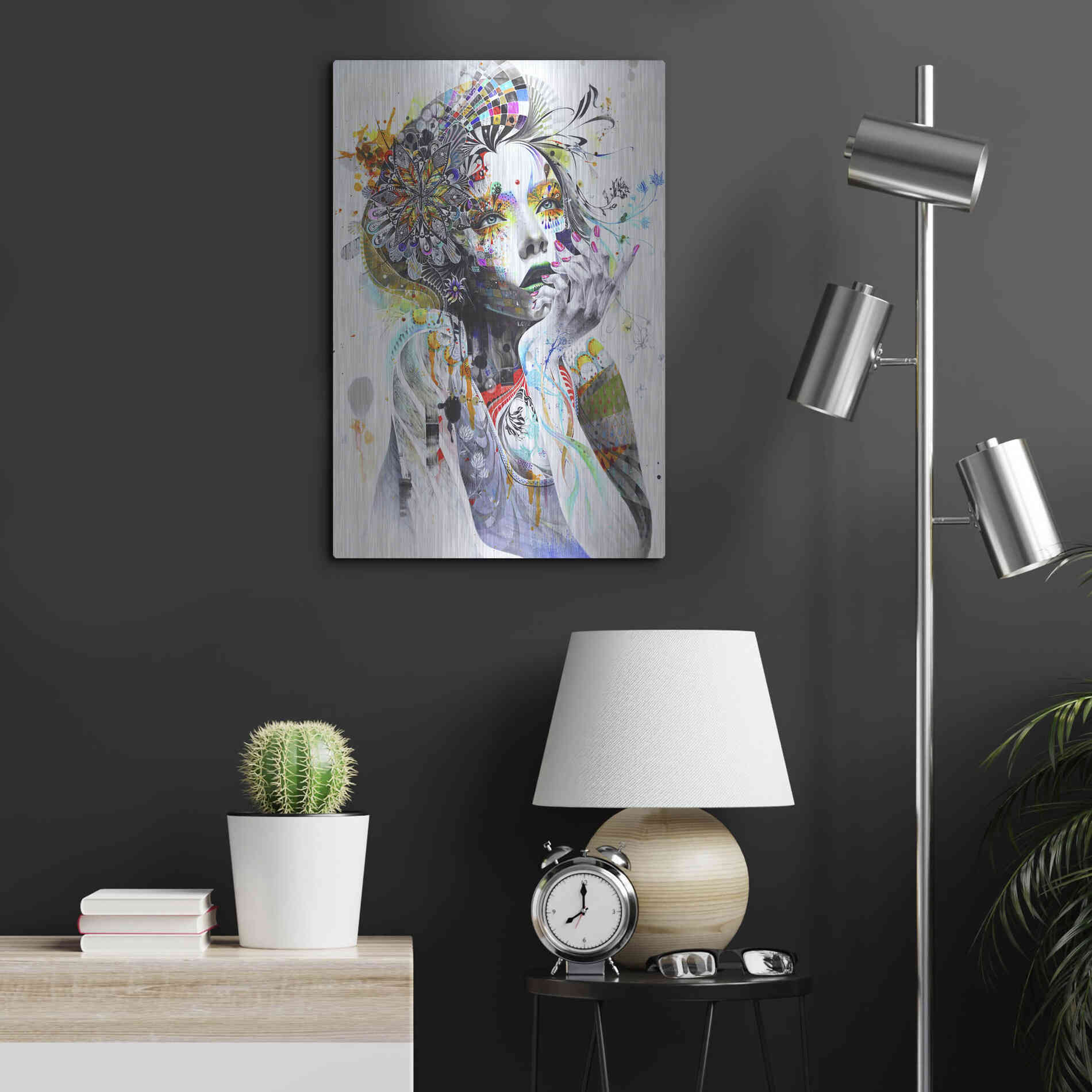 Luxe Metal Art 'Circulation' by MinJae, Metal Wall Art,16x24