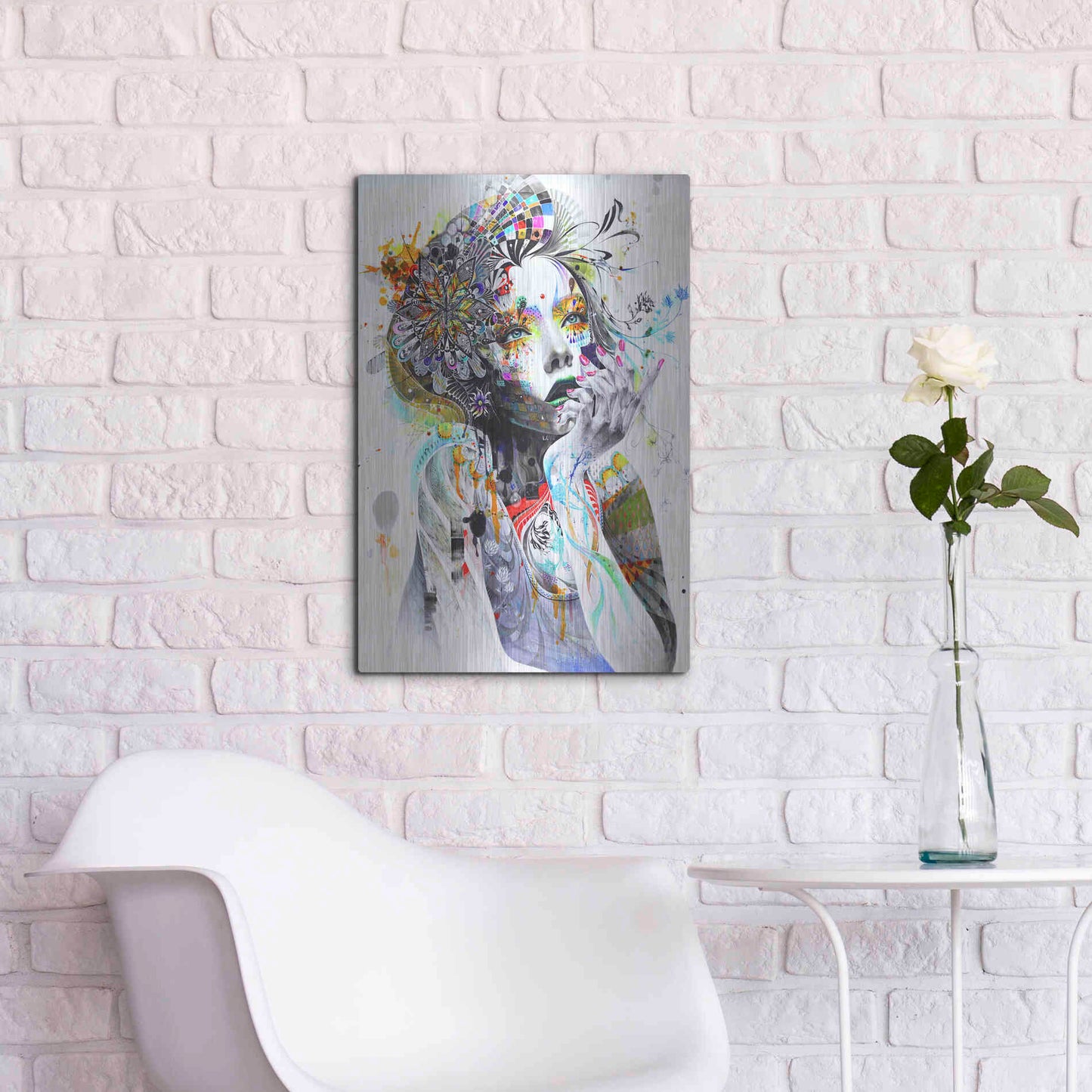 Luxe Metal Art 'Circulation' by MinJae, Metal Wall Art,16x24