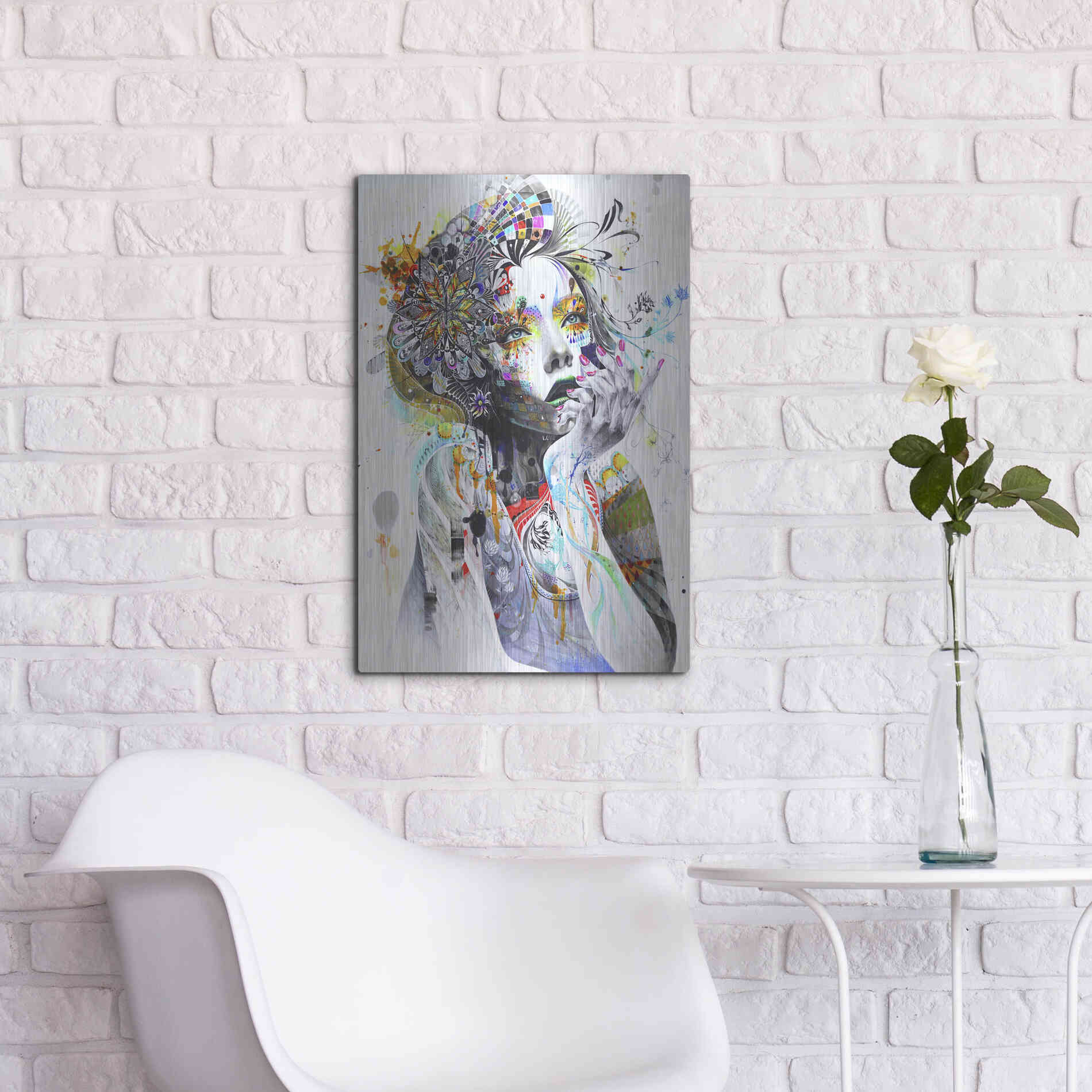 Luxe Metal Art 'Circulation' by MinJae, Metal Wall Art,16x24