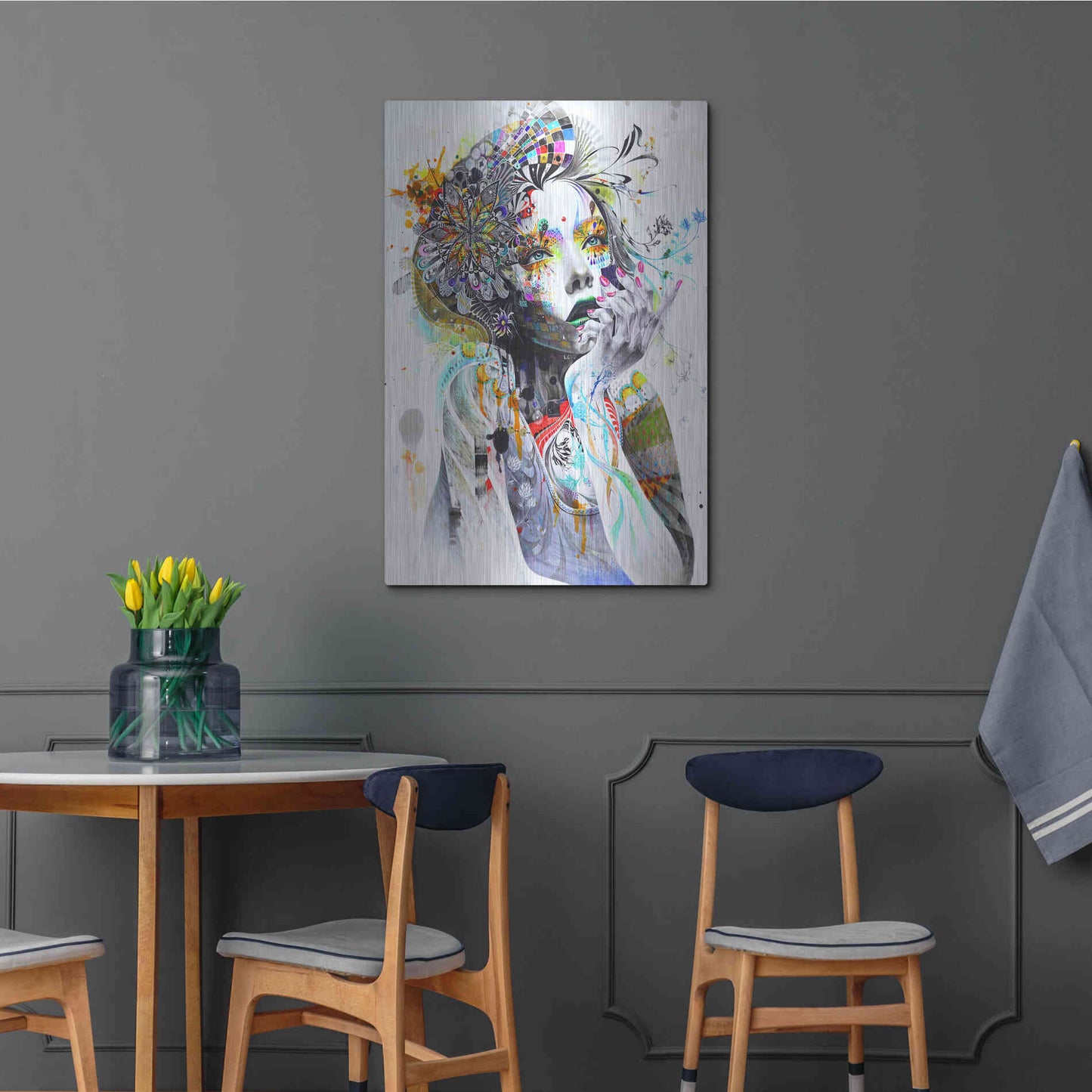 Luxe Metal Art 'Circulation' by MinJae, Metal Wall Art,24x36