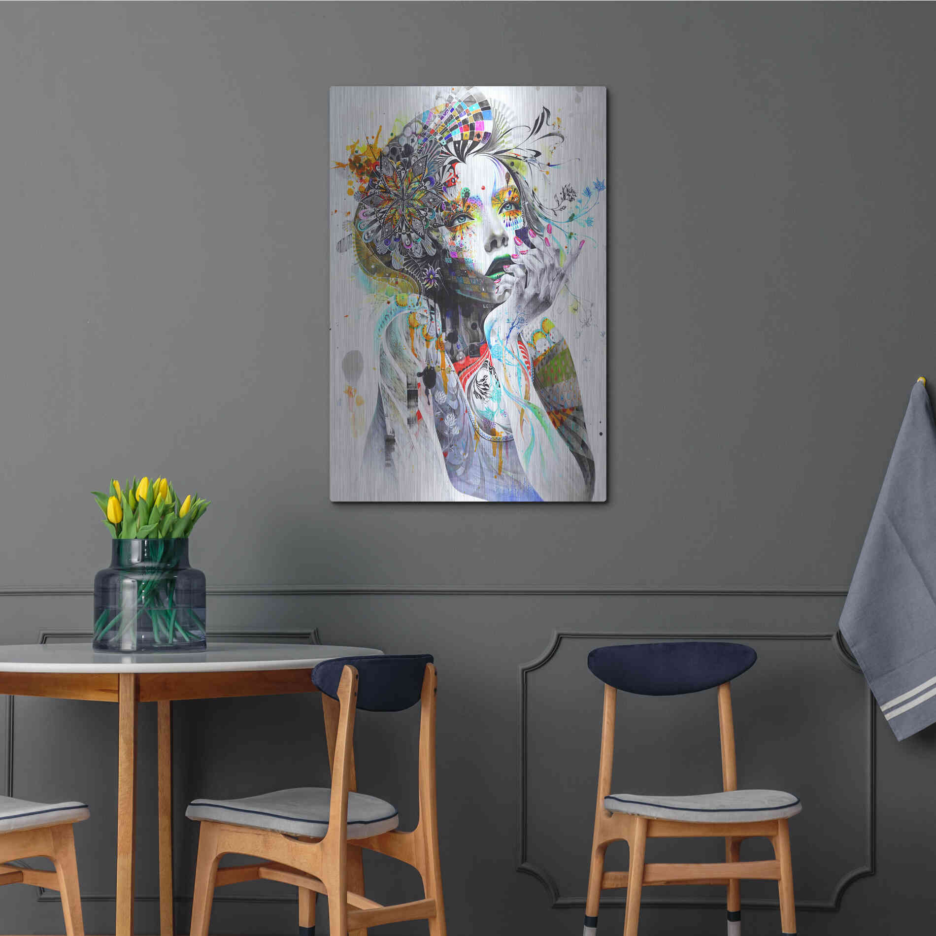 Luxe Metal Art 'Circulation' by MinJae, Metal Wall Art,24x36
