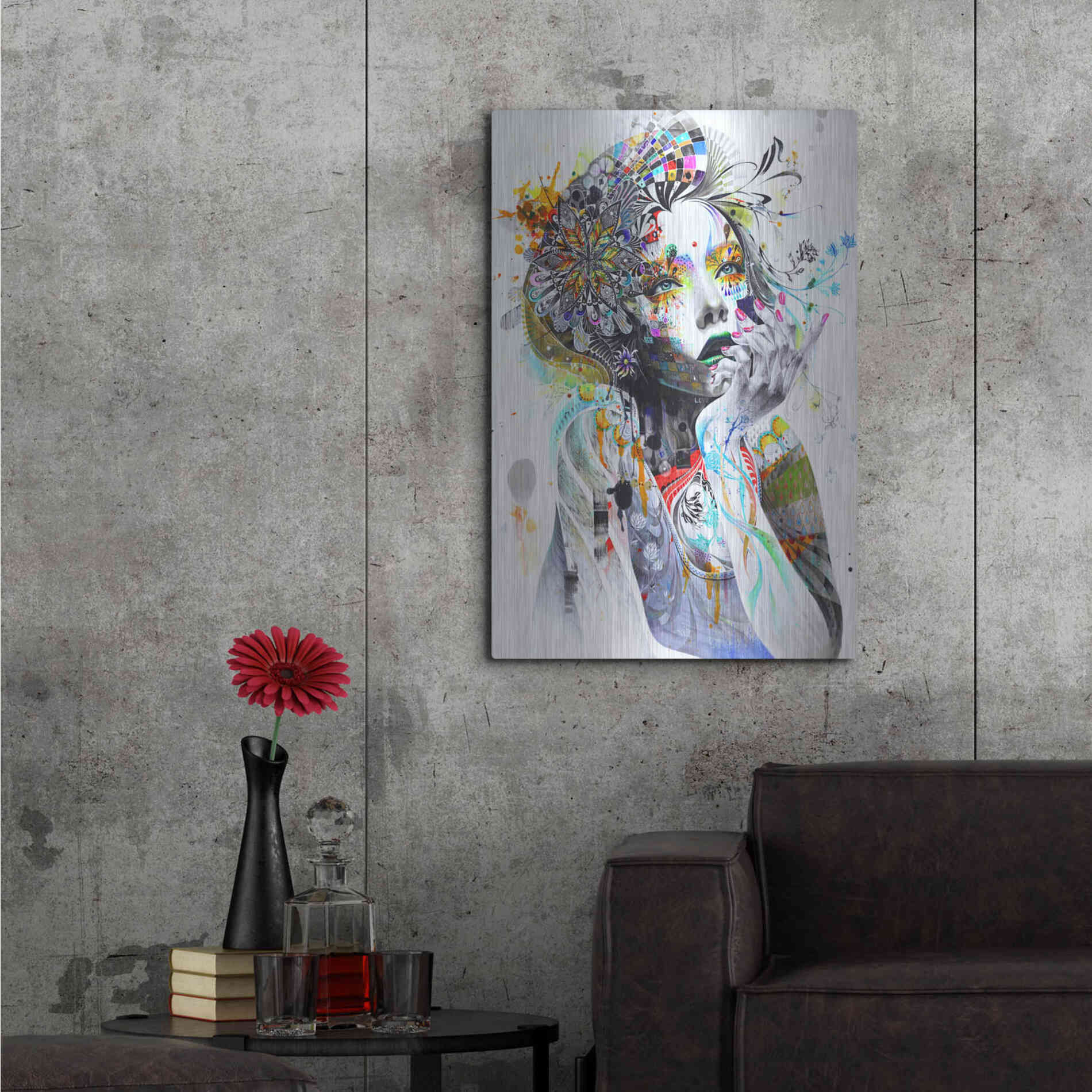 Luxe Metal Art 'Circulation' by MinJae, Metal Wall Art,24x36