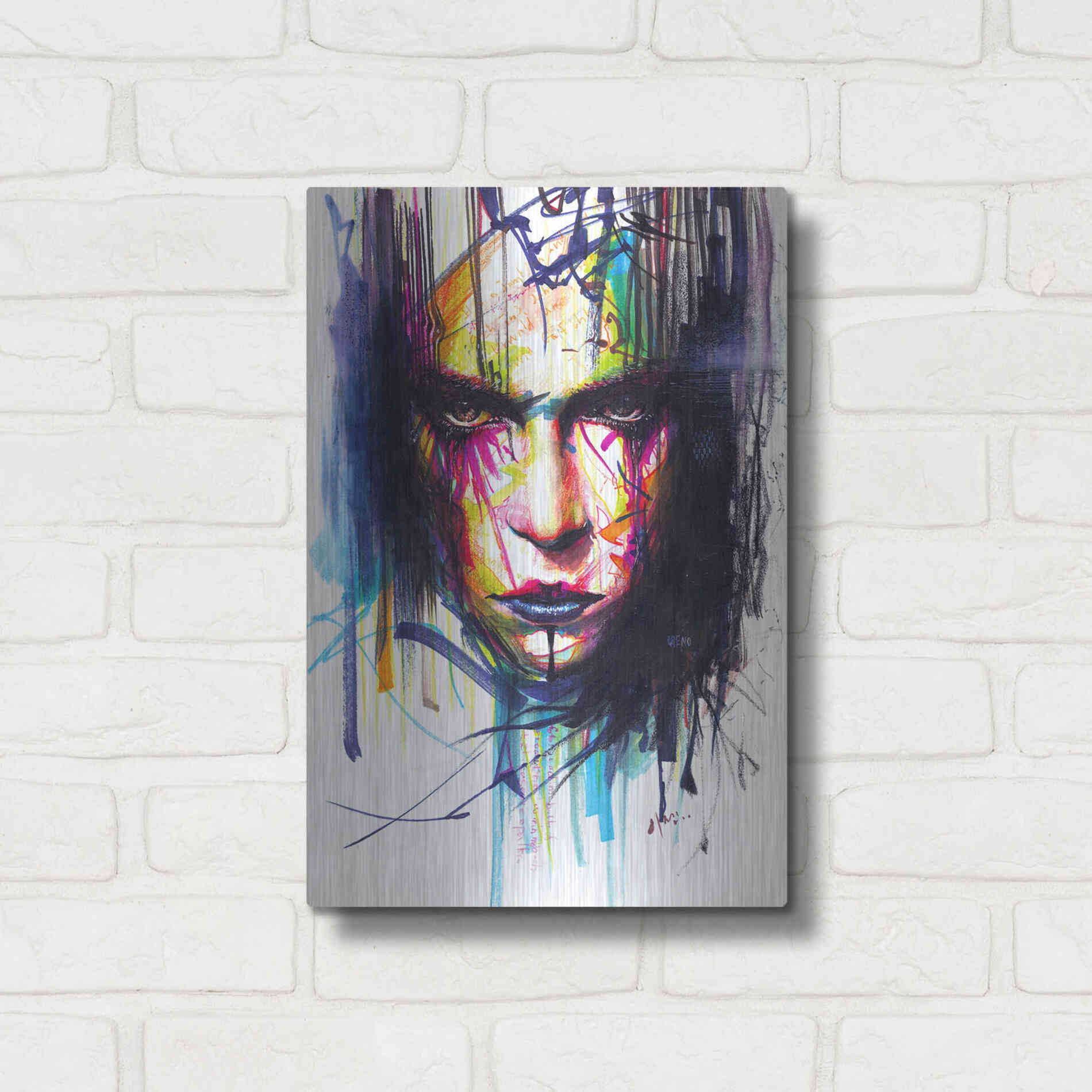 Luxe Metal Art 'Gaze 2' by MinJae, Metal Wall Art,12x16