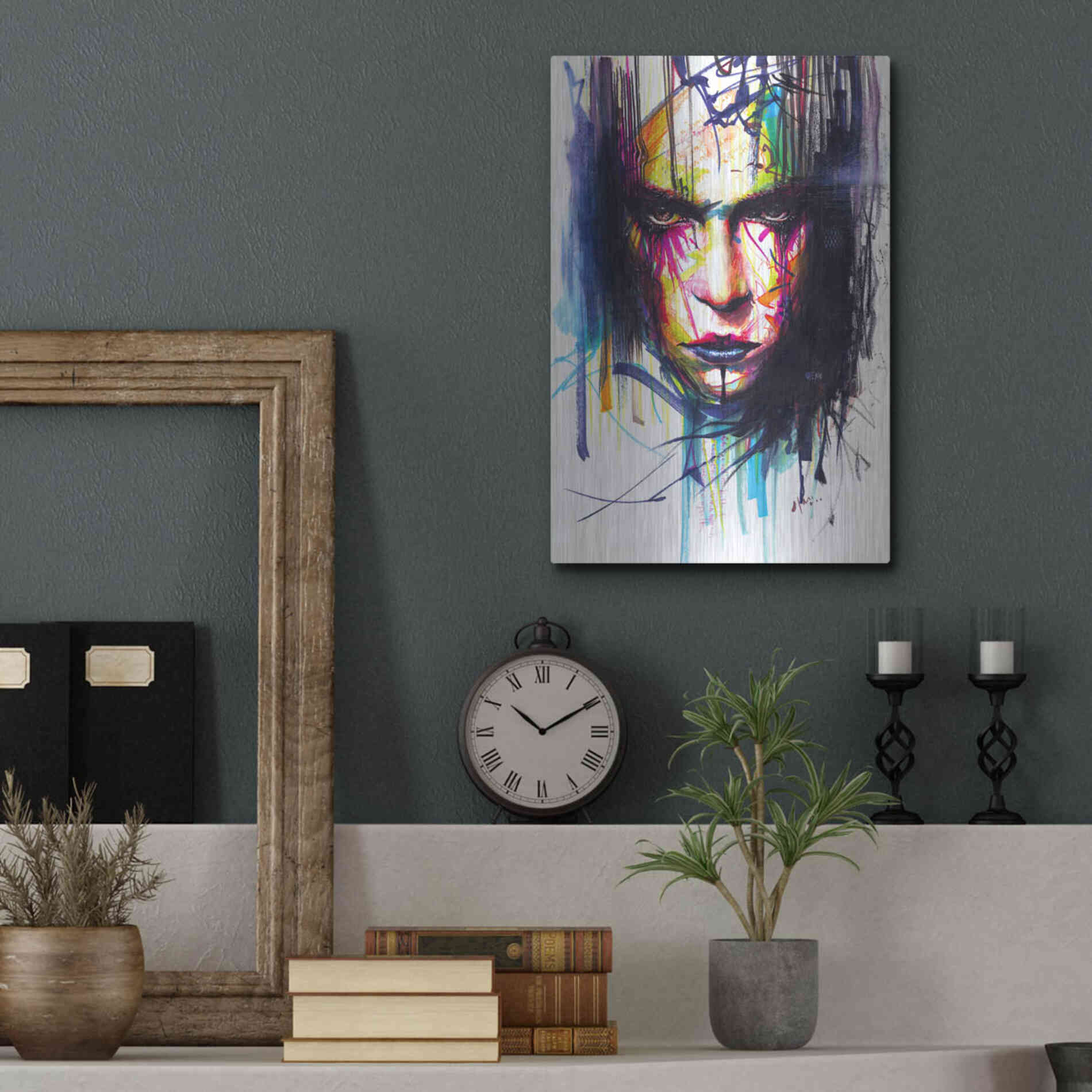 Luxe Metal Art 'Gaze 2' by MinJae, Metal Wall Art,12x16